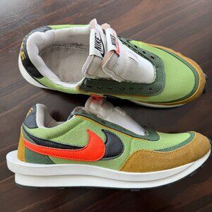 Size 11- Sacai x Nike LDWaffle Green Gusto - No laces & No sole